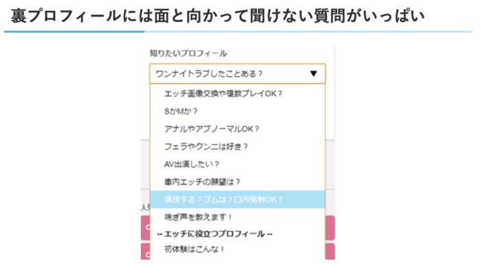 PCMAX 裏プロフィール